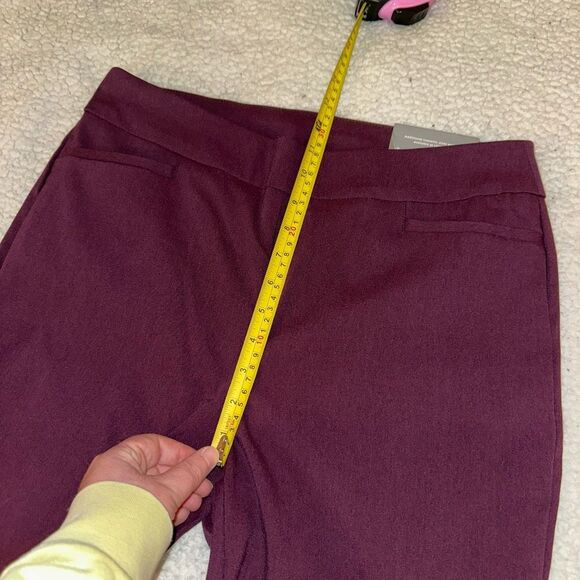 Chicos So Slimming Bridgette Slim Leg Ankle Pants Womens Burgundy 8R (1R) NWT - Picture 7 of 11